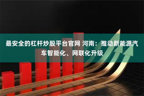 最安全的杠杆炒股平台官网 河南：推动新能源汽车智能化、网联化升级
